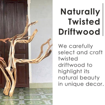 Aurenroot Corner Tree Branch Solid Wood Floating Bookshelf